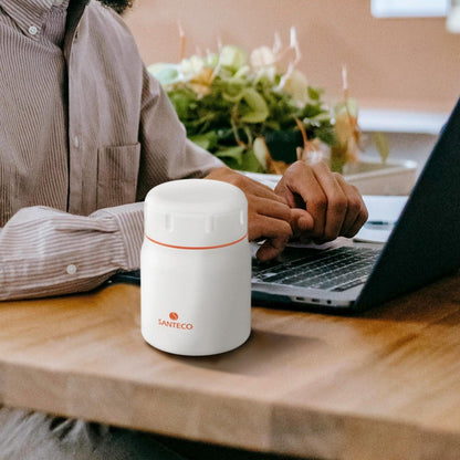 Thermobehälter Essen 500 ml Edelstahl Speisegefäß Löffel Tasche Kalt