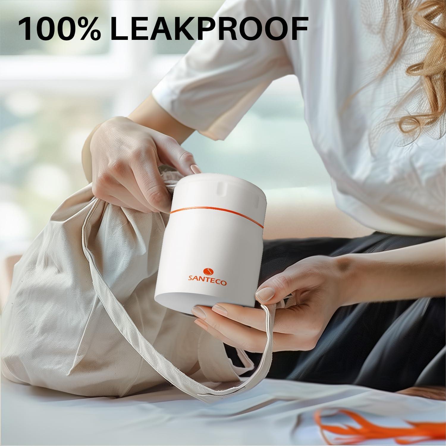 Thermobehälter 500ml Edelstahl Warmhaltebehälter Löffel Tasche 12h Heiß Kalt