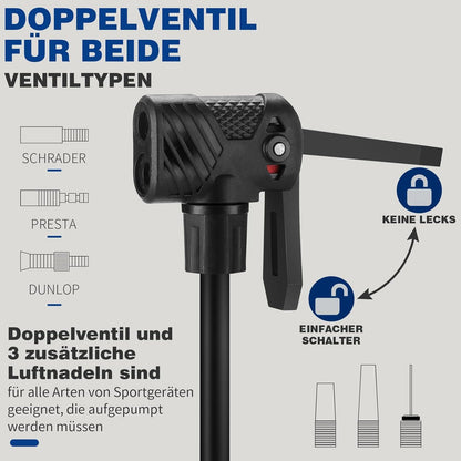 Fahrrad Luftpumpe 160psi Hochleistungs Bicycle Pump Standpumpe