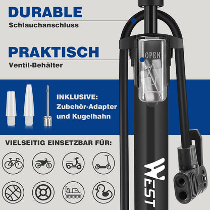 Fahrrad Luftpumpe mit 160psi Druck für Rennrad & Mountainbike