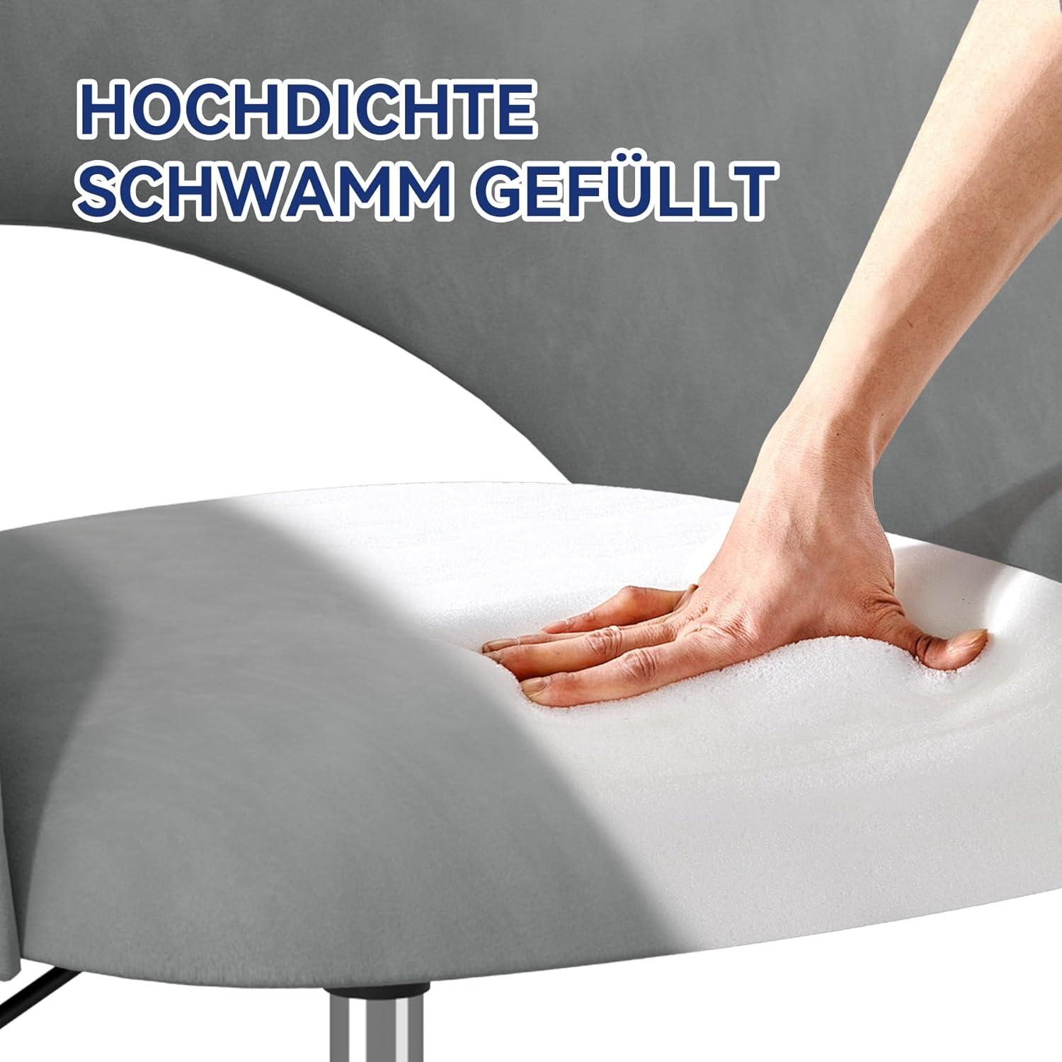 Hawthyhome Drehsessel mit Armlehne und Rückenlehne, höhenverstellbar, grau