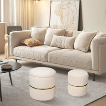 Runder Samt-Hocker mit