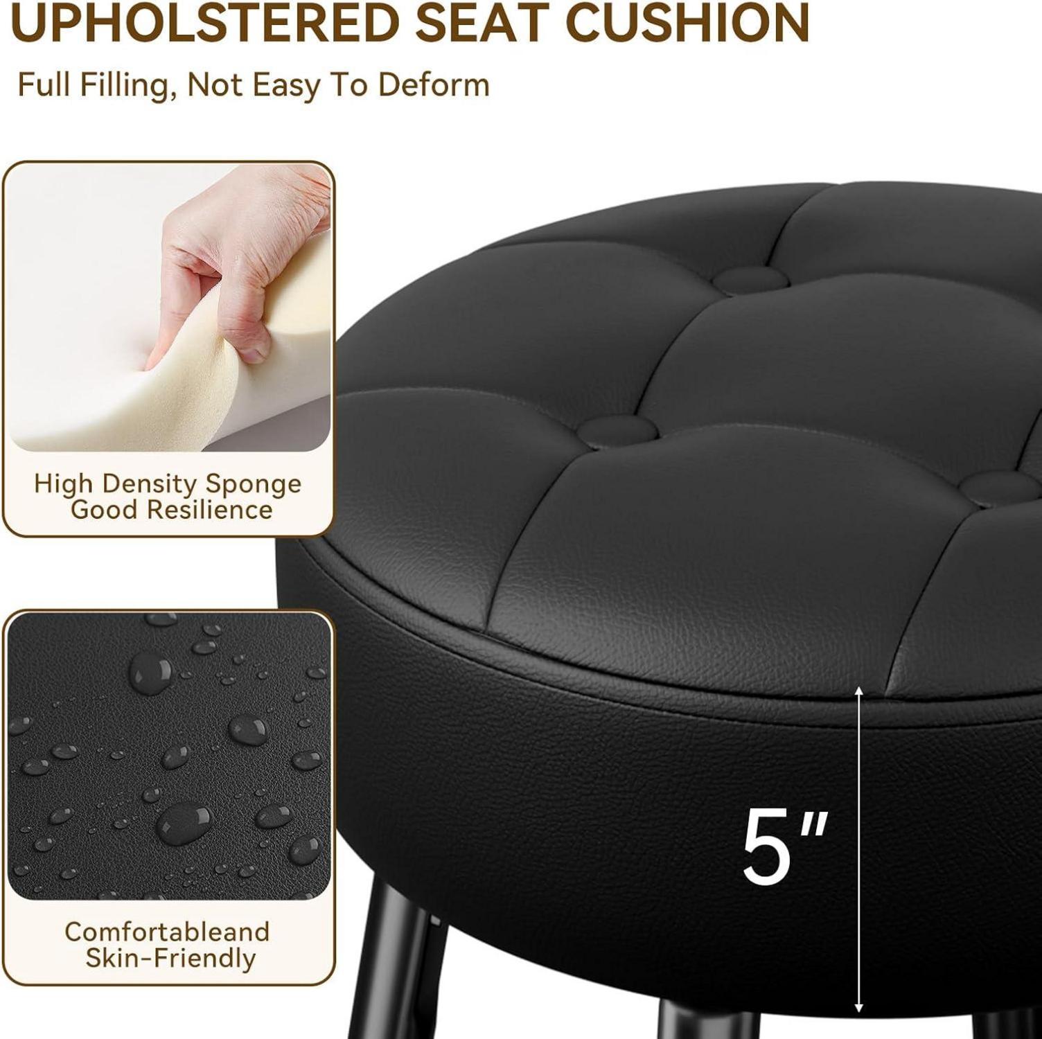 Moderne Hawthyhome Barhocker 2er Set Schwarz Kunstleder 67cm - Kücheninsel & Hausbar