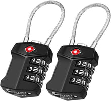 TSA Kofferschloss mit Zahlencode, 3 Stellig Vorhängeschloss, Reise