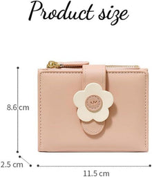 SUNAVY Kleines Damen Portemonnaie PU Leder Schwarz
