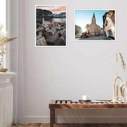 Weißer Fotorahmen 30x40 cm für Fotos - Wandmontage - Kunststoff - Großer Bilderrahmen 30x40 cm