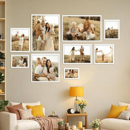 30x40 cm Bilderrahmen Weiß für Fotos und Bilder | Wandmontage