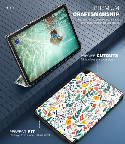 TiMOVO Schutzhülle Samsung Galaxy Tab A9+ 11 Zoll 2023 Blume