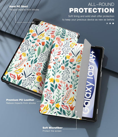 Hülle für Samsung Galaxy Tab A9 Plus 11 Zoll 2023 Schutzhülle Blume