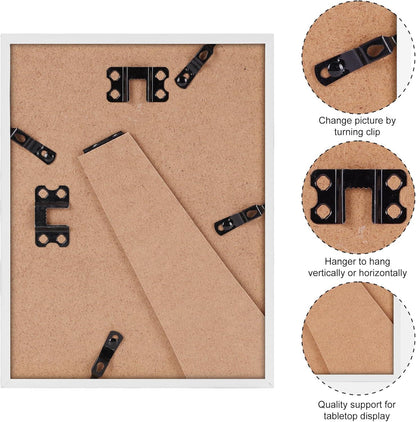 Giftgarden Weiße Bilderrahmen 15x20 cm für 20x15 Foto, Modernes Fotorahmen-Set