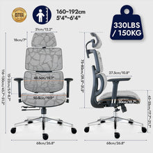 Ergonomischer Bürostuhl mit hoher Rückenlehne und