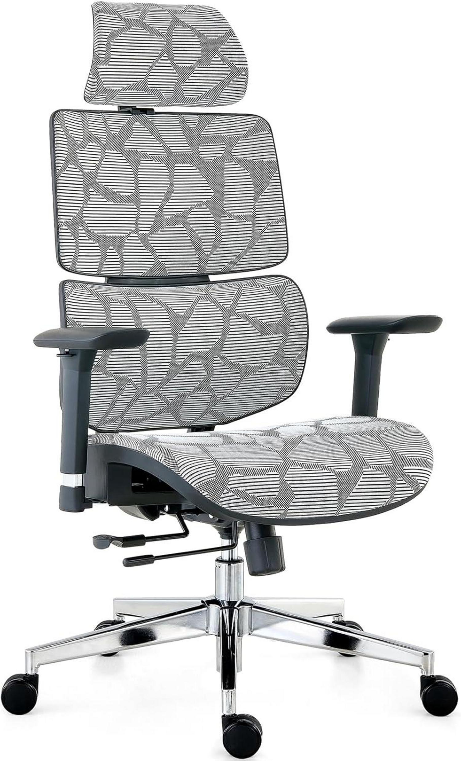 Ergonomischer Bürostuhl mit hoher Rückenlehne und Lendenwirbelstütze