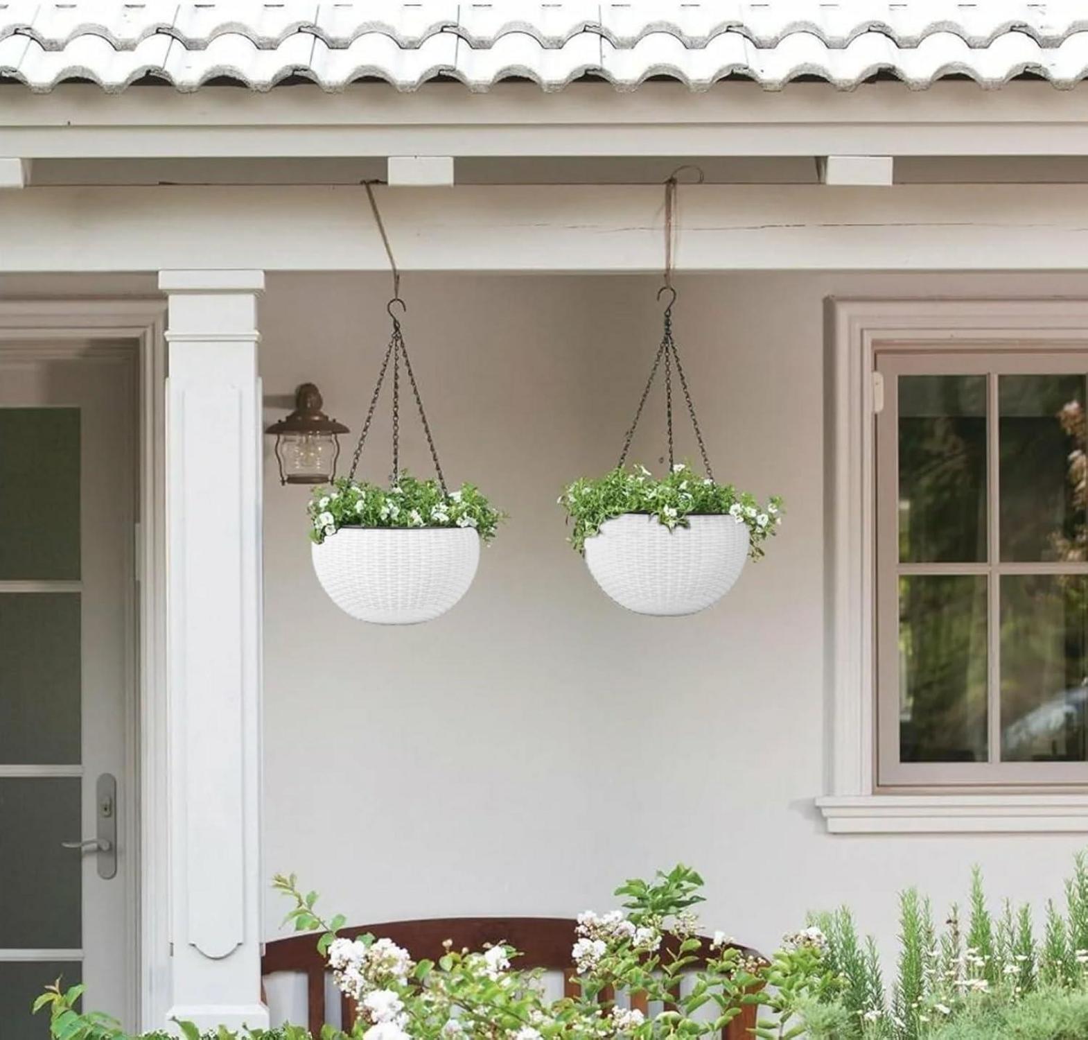Selbstbewässerungstopf Blumenampel 28cm Hängend mit Wasserstandsanzeige