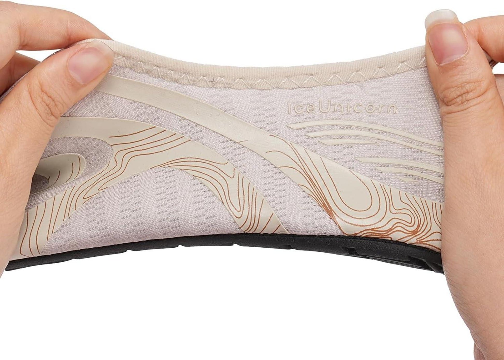 IceUnicorn Badeschuhe Damen Herren Aquaschuhe Strandschuhe Wasser 36/37 Beige