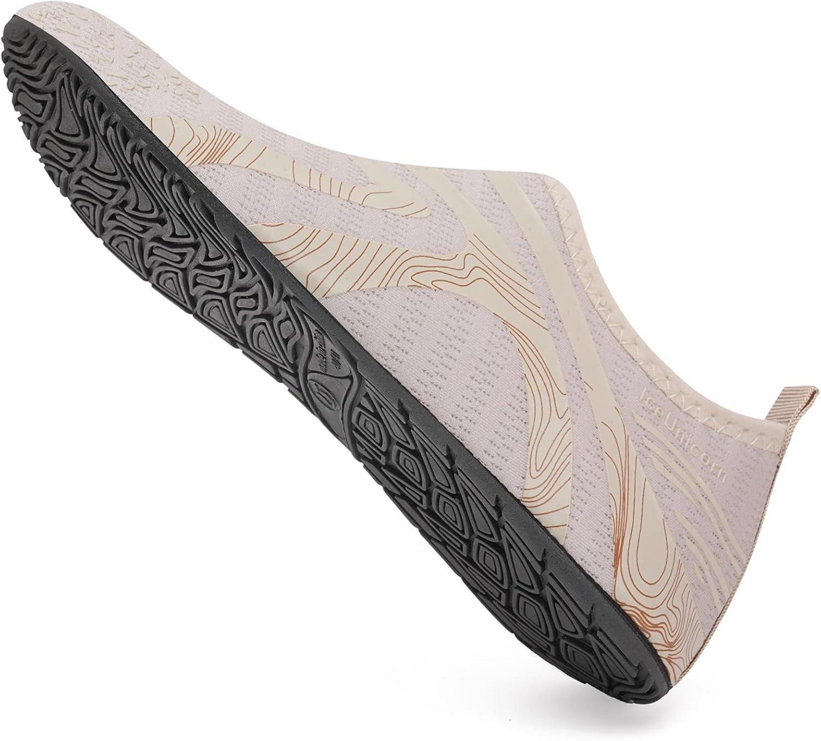 IceUnicorn Badeschuhe Damen Herren Aquaschuhe Strandschuhe 36/37 Beige