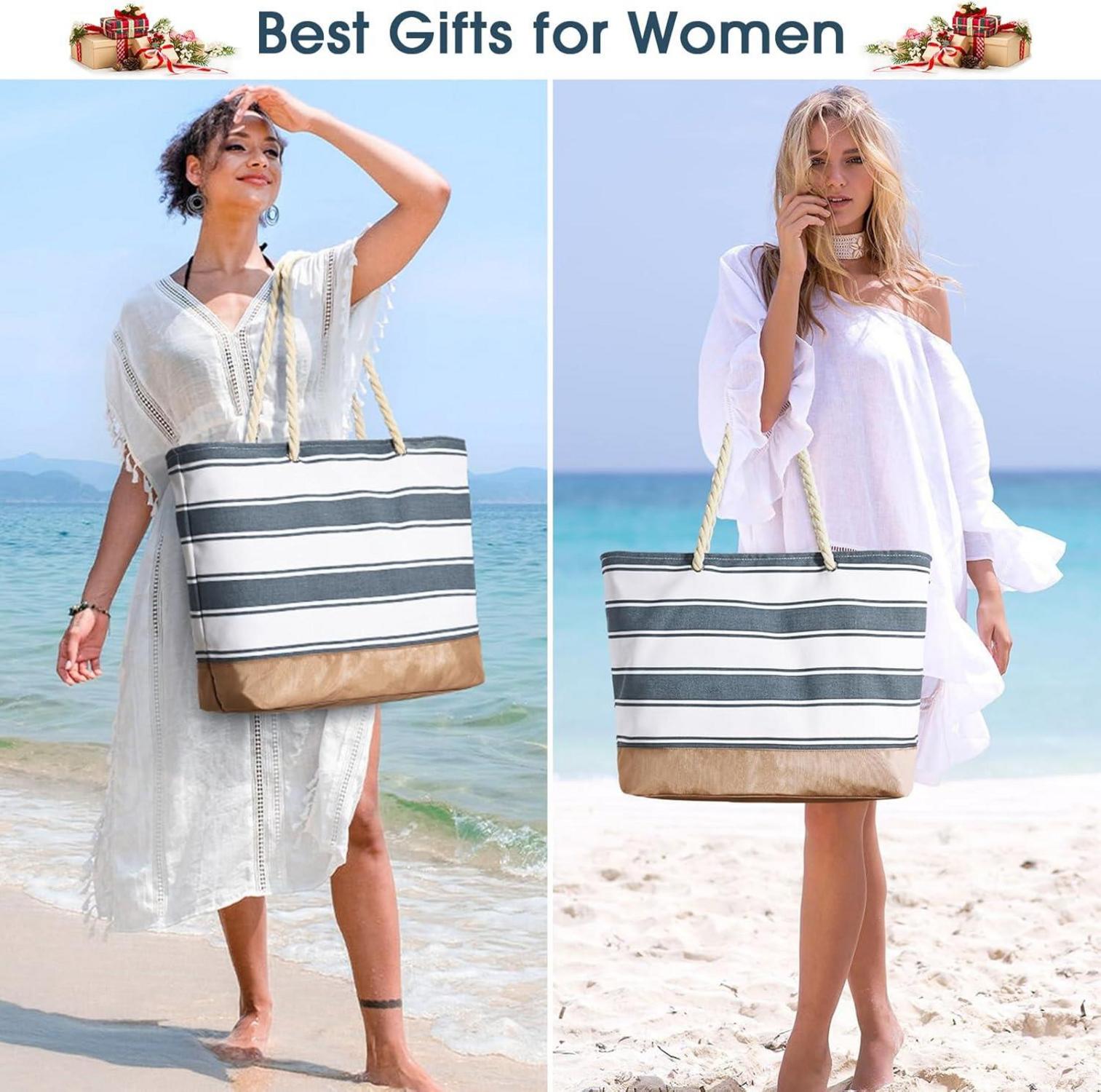 Große Strandtasche Tote Bag Damen Geschenk wasserdicht Badetasche 2-in-1