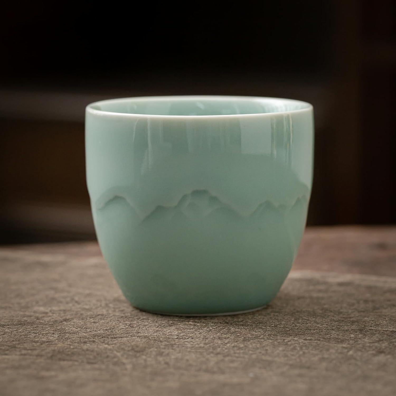 Japanische Teetasse 160ml 4er Set handgefertigt Keramik Geschenkbox