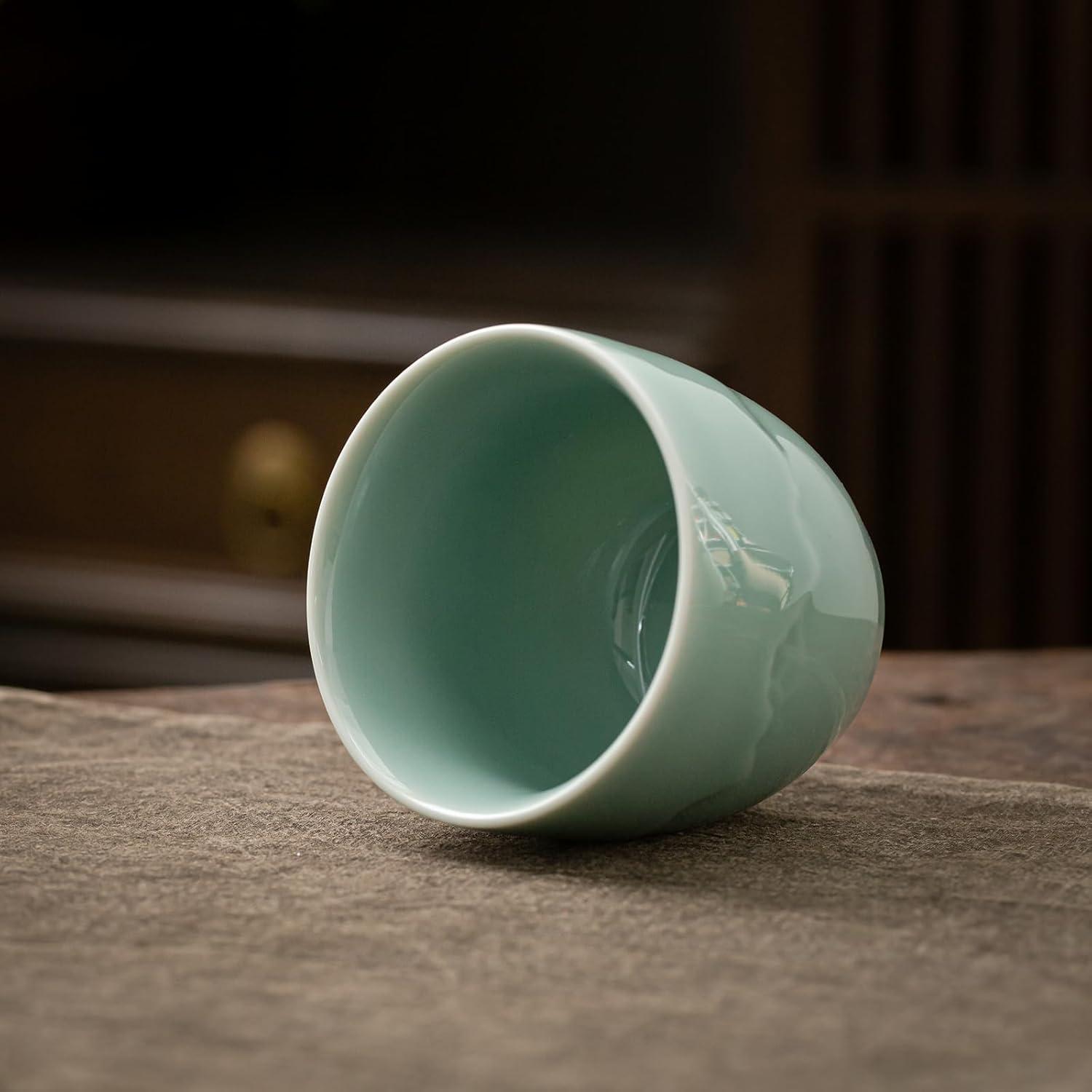 TEANAGOO Japanische Teetasse 160ml H26 4 Stück Celedon Blau