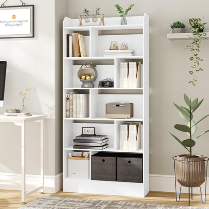 Weißes Bücherregal 6 Fach – 24 x 80 x 170 cm