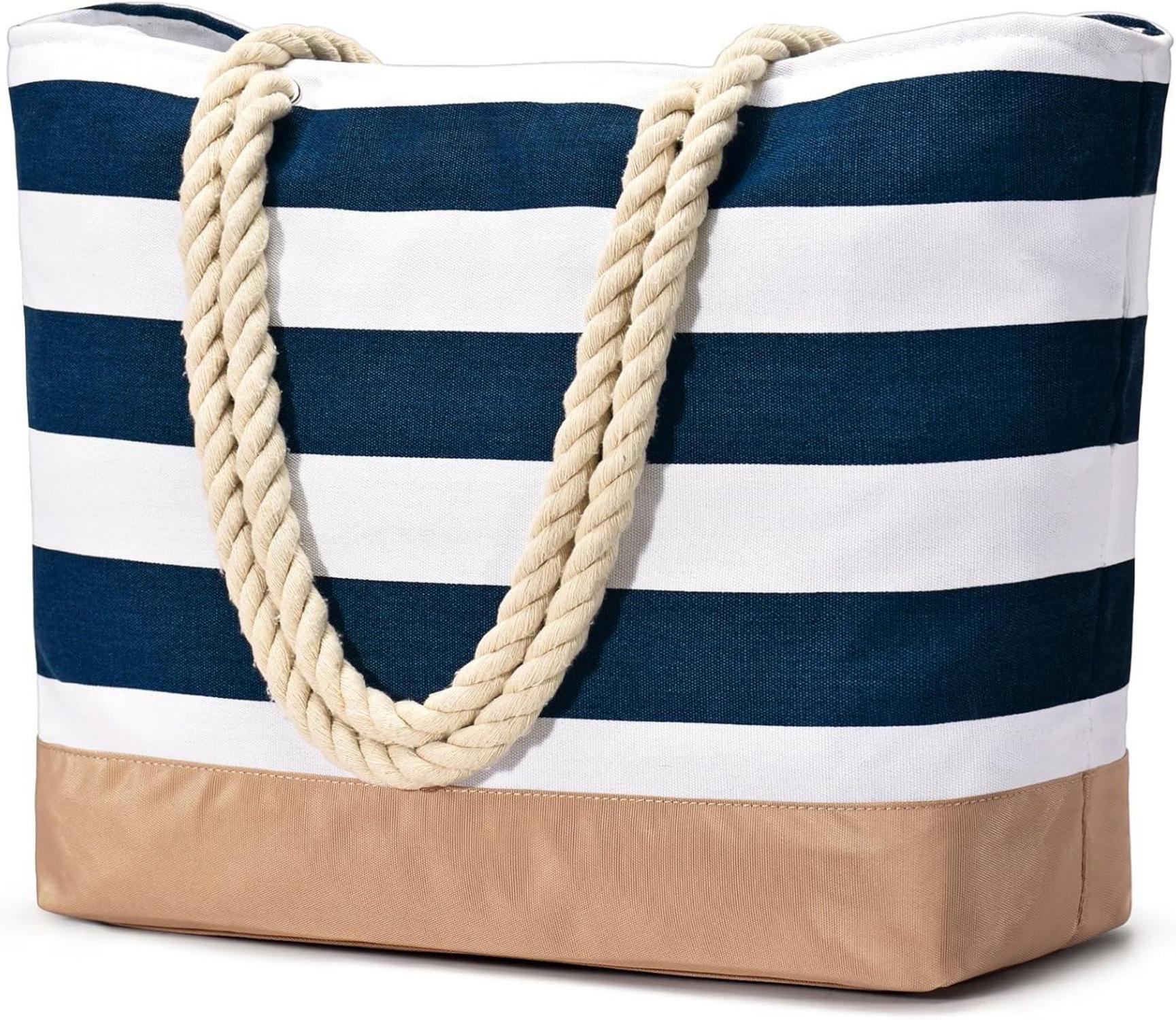 Strandtasche Tote Bag Wasserdicht Reißverschluss Groß Badetasche