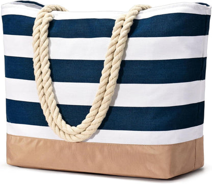 Strandtasche Tote Bag Wasserdicht Reißverschluss Groß Badetasche