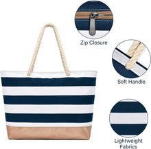 Strandtasche Tote Bag mit Reißverschluss