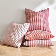 4er Set Kissenbezüge Kordsamt Deko 40x40cm Wohnzimmer Büro Sofa Rosa