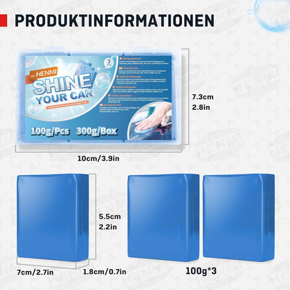 Reinigungsknete Auto 3er Pack 100g Lackknete Flexibles Material Clay
