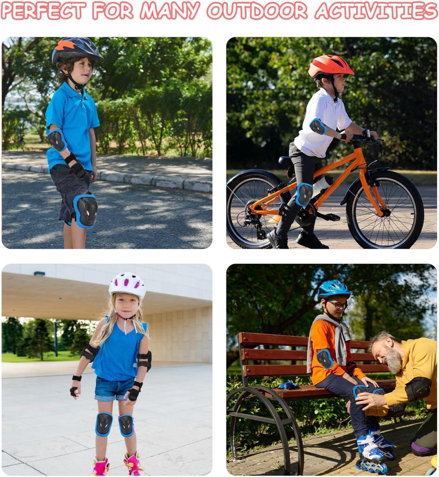 Knieschoner Kinder Verstellbare Knieschützer Ellenbogenschoner