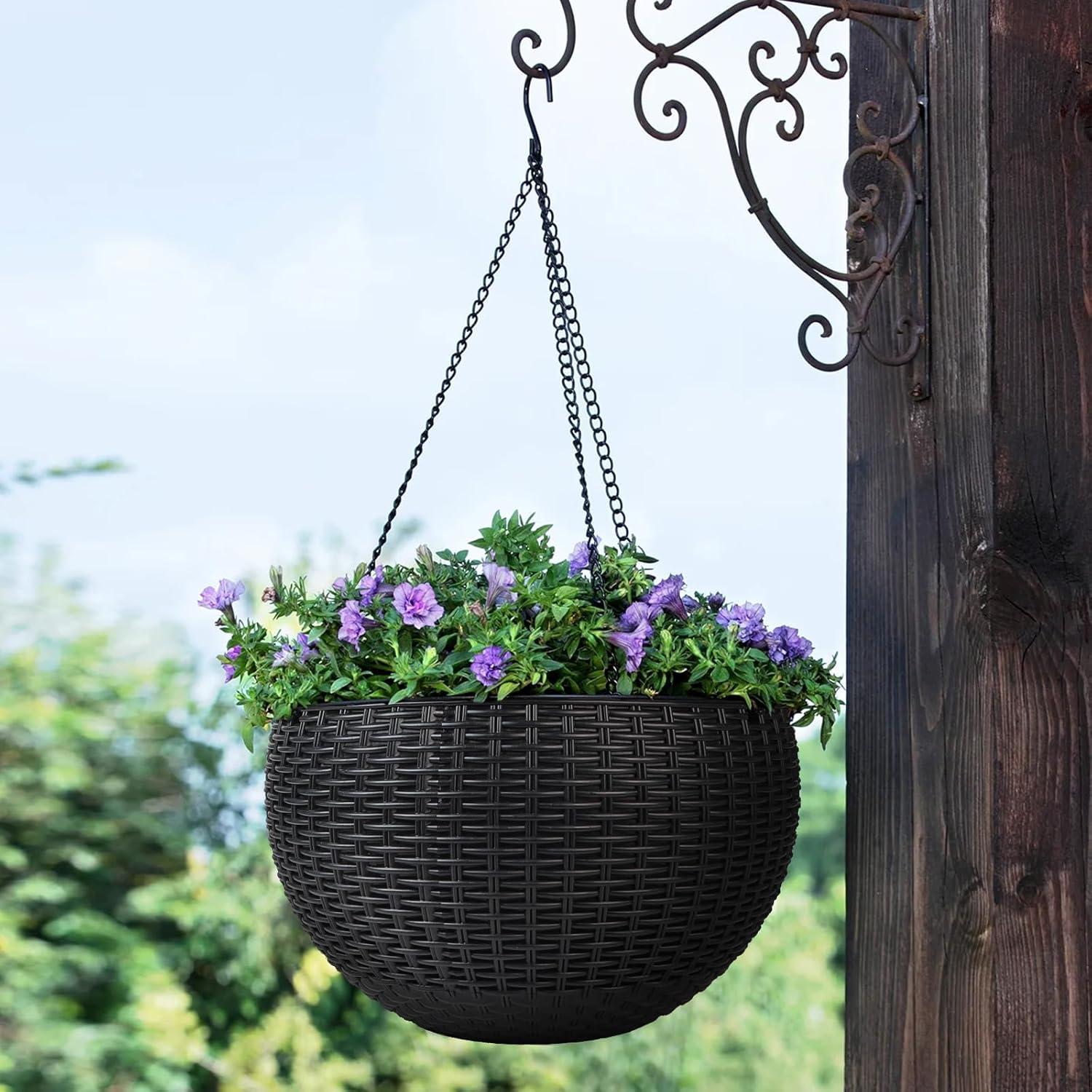 Selbstwässernder Blumentopf Hängend 28cm Wasserstandanzeige