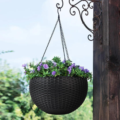 Selbstwässernder Blumentopf Hängend 28cm Wasserstandanzeige