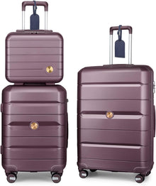Hartschalen Kofferset 3tlg mit Beautycase, TSA Schloss, 4 Rollen