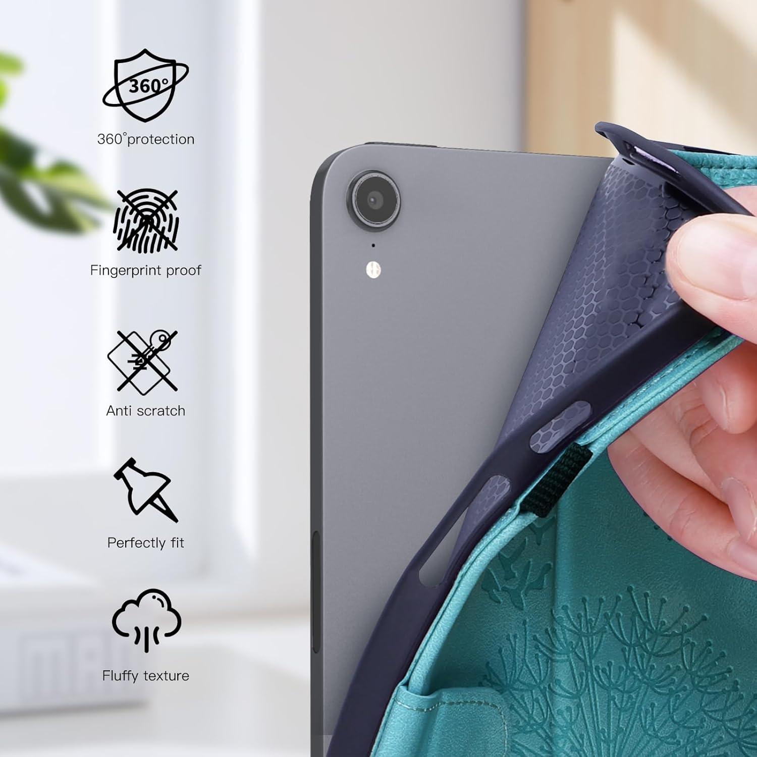 Generation iPad 10 Schutzhülle 2022 Löwenzahn Brieftasche Magnetisch