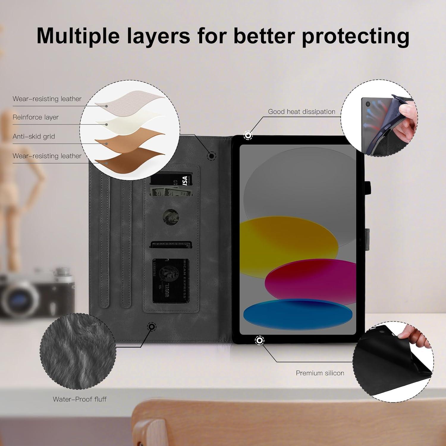 iPad 10.9 Zoll Handyhülle Löwenzahn PU Leder Flip Case
