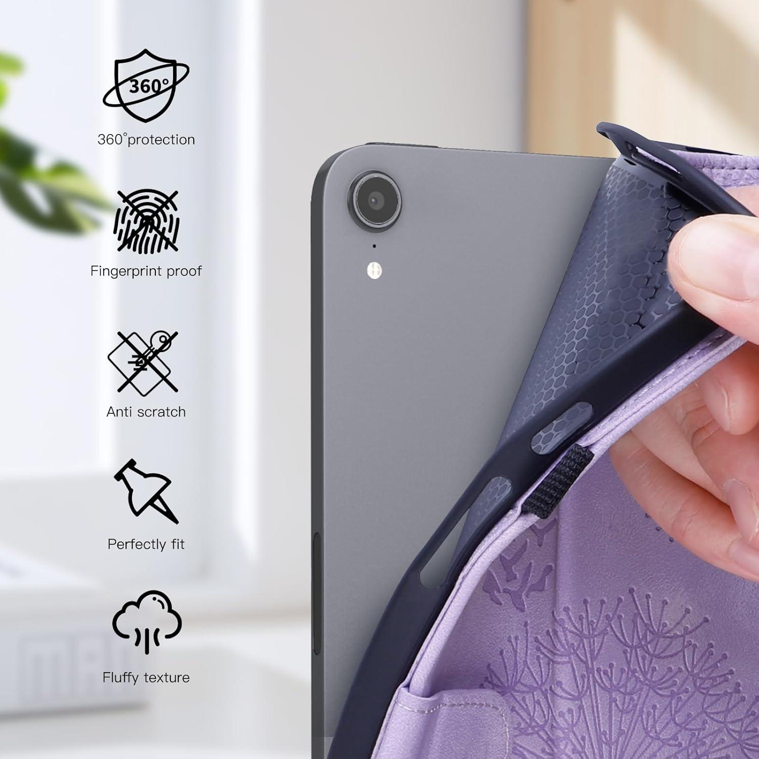 Handyhülle für iPad 10.Generation 2022 10,9 Zoll Löwenzahn PU Leder
