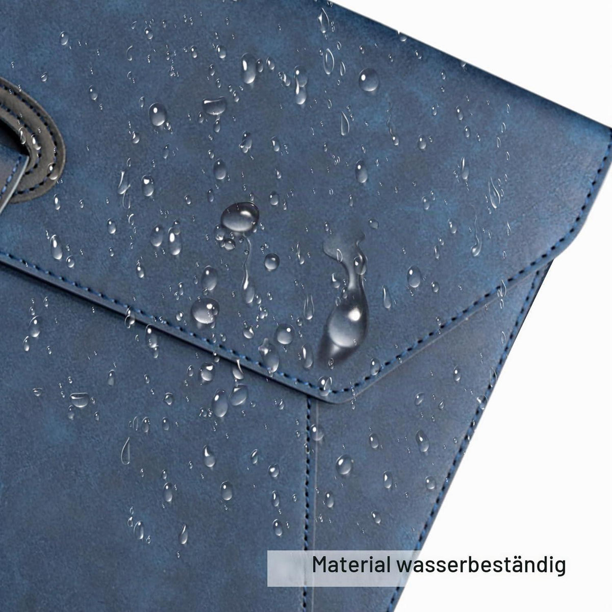 Dokumentenmappe A4, wasserdicht, marineblau in Lederoptik