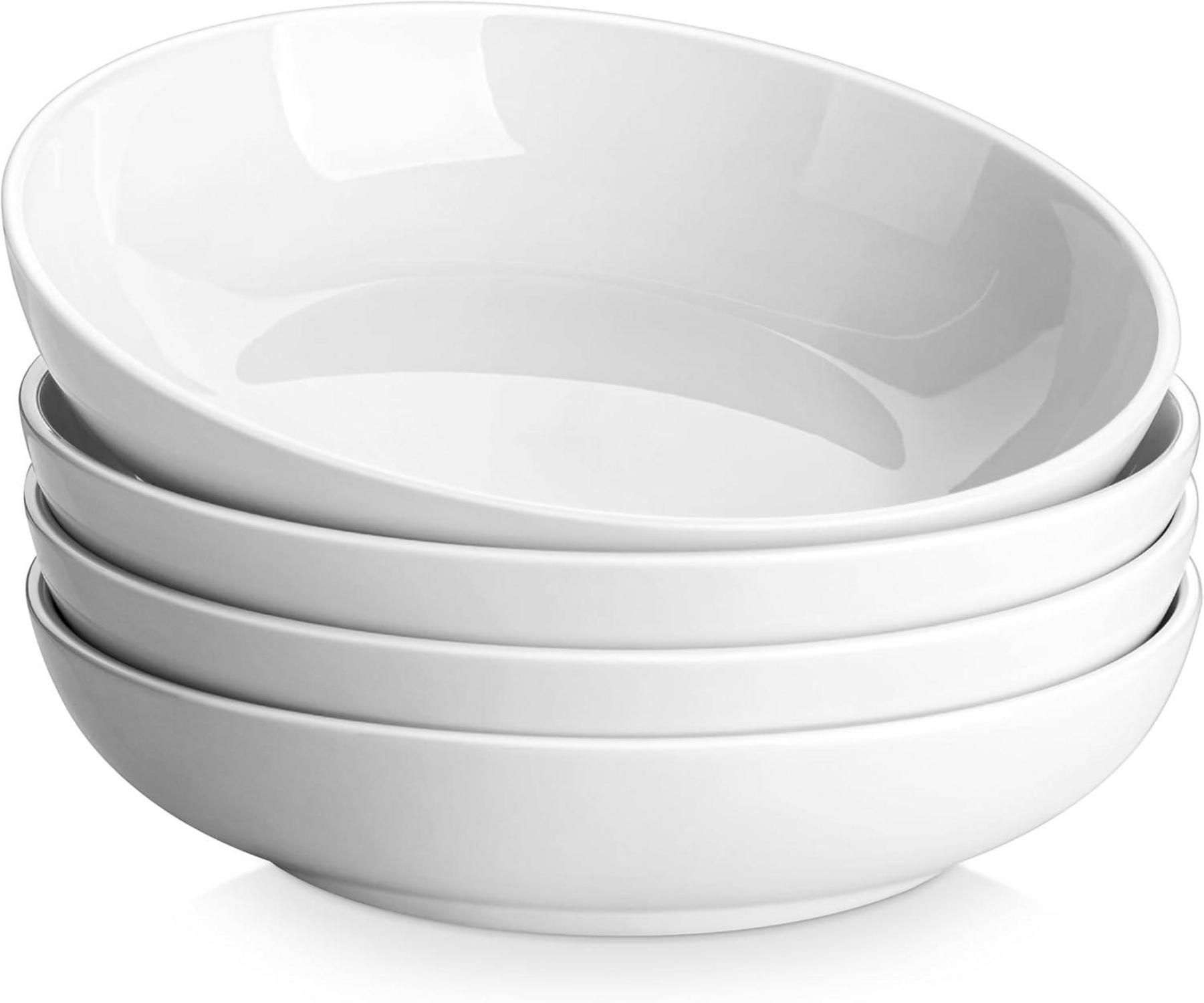 Porzellan Pastateller Suppenteller Salatschüssel Set 4tlg. 1250ml