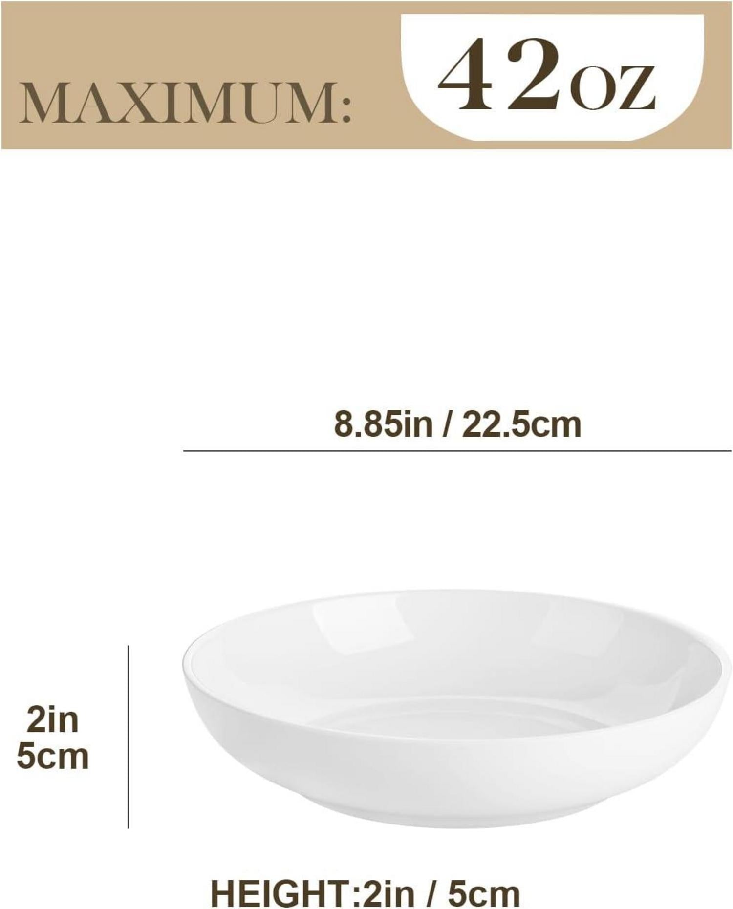 MALACASA 4tlg. Pastateller Suppenteller Salatteller 1250ml