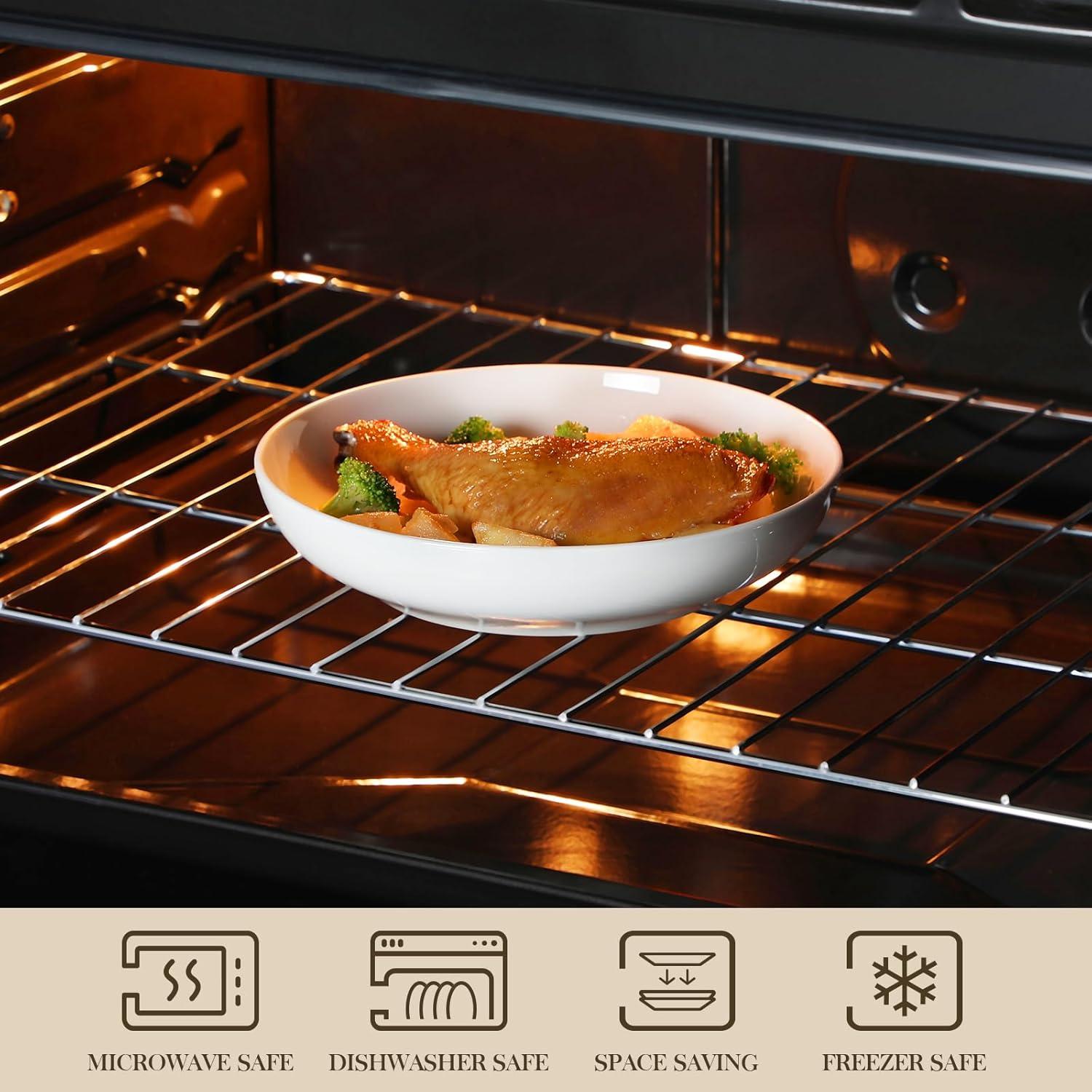 MALACASA Pastateller Suppenteller Salatteller Servierteller Set 4tlg. 1250ml