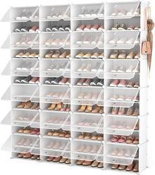 Großes Schuhregal mit 12 Ebenen für 96 Paar Schuhe, Schuhschrank