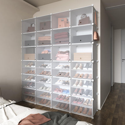 Vicye Schuhregal Plastik 12 Ebenen 96 Paar