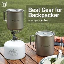 Odoland Titanium Campingbecher Set - 420ML