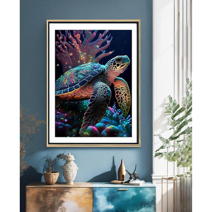 Diamantmalerei Schildkröte 5D Bastelset für Erwachsene & Kinder
