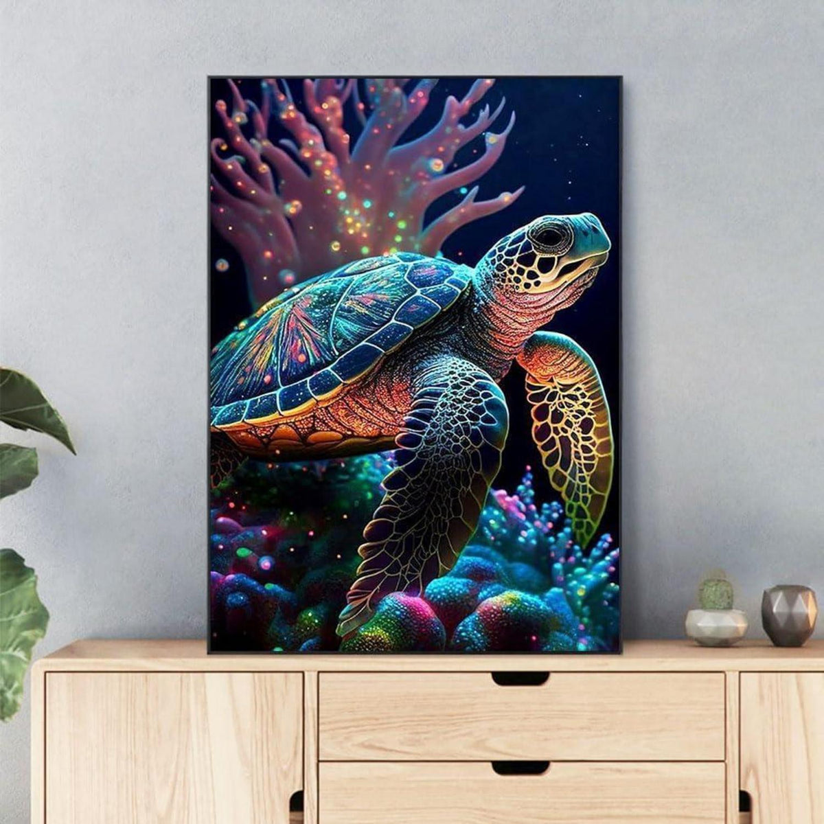 Diamantmalerei Schildkröte 5D Bastelset für Erwachsene & Kinder