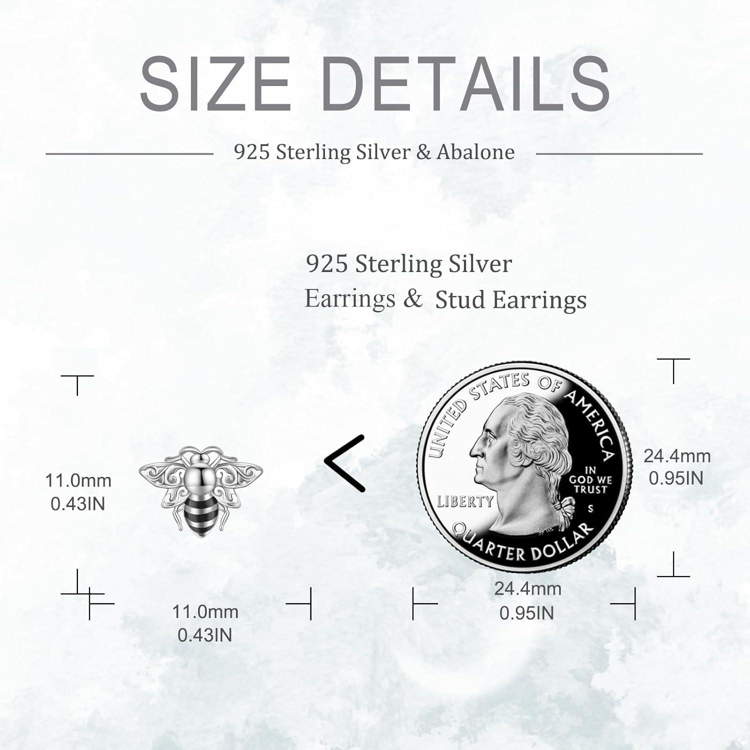 Bienen Ohrringe Sterling Silber Niedliche Tier Ohrstecker
