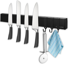 Magnetleiste Messerhalter Edelstahl extra starkem Magnet 43cm 3 Haken