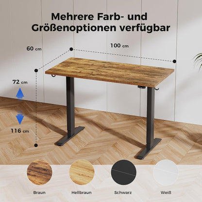Agilestic Höhenverstellbarer Schreibtisch Elektrisch 100x60