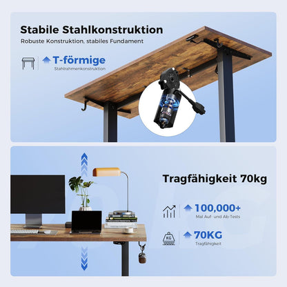 Agilestic Höhenverstellbarer Schreibtisch Elektrisch 100x60