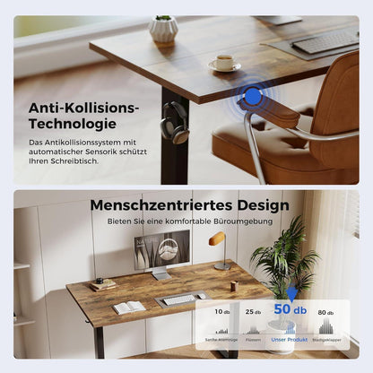 Agilestic Höhenverstellbarer Schreibtisch Elektrisch 100x60
