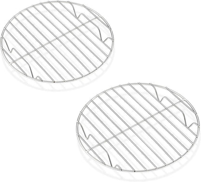 Onader Rund Abkühlgitter 2er Set Edelstahl Backen Dämpfen Kühlen 19cm
